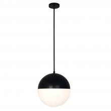 Justice Design Group FSN-4152-OPAL-MBLK - Ion 1-Light 14" Pendant