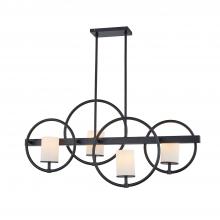 Justice Design Group FSN-4370-OPAL-MBLK - Cirque 4-Light Island Chandelier