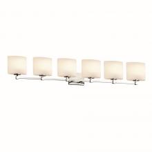 Justice Design Group FSN-8426-30-OPAL-CROM - Tetra 6-Light Bath Bar