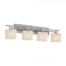 Justice Design Group FSN-8704-55-OPAL-CROM-LED4-2800 - Aero 4-Light LED Bath Bar