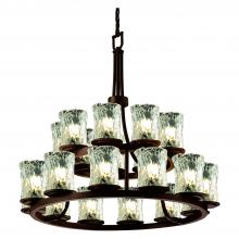  GLA-8767-16-CLRT-DBRZ-LED21-14700 - Dakota 21-Light 2-Tier Ring LED Chandelier