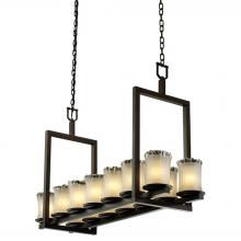  GLA-8769-16-WTFR-DBRZ - Dakota 14-Light Bridge Chandelier (Short)