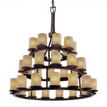  POR-8712-10-WAVE-DBRZ - Dakota 36-Light 3-Tier Ring Chandelier