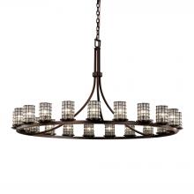  WGL-8716-10-GRCB-DBRZ-LED21-14700 - Dakota 21-Light 1-Tier Ring LED Chandelier