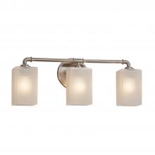 Justice Design Group FSN-8463-15-FRCR-NCKL-LED3-2100 - Bronx 3-Light LED Bath Bar