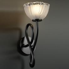 Justice Design Group GLA-8911-26-WHTW-MBLK - Capellini 1-Light Wall Sconce