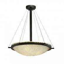 Justice Design Group GLA-9692-35-WHTW-DBRZ - 24" Round Pendant Bowl w/ Ring
