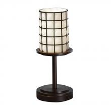Justice Design Group WGL-8798-10-SWCB-MBLK - Dakota 1-Light Table Lamp (Short)