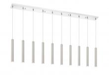  917MP12-BN-LED-10LCH - 10 Light Linear Chandelier