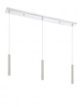  917MP12-BN-LED-3LCH - 3 Light Linear Chandelier