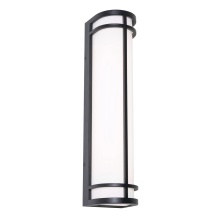 AFX Lighting, Inc. CRNW0624LAJUDBK - Crain 24'' LED Outdoor Sconce, 120-277V, 24W, 5 CCT, BK