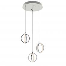  LCKP09L30D1SNRND3 - Lock 3 Light Round Pendant MB 120V,SN