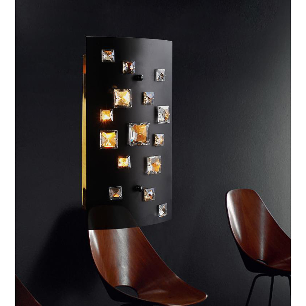 Shadow 2 Light Wall Sconce With Black Finish
