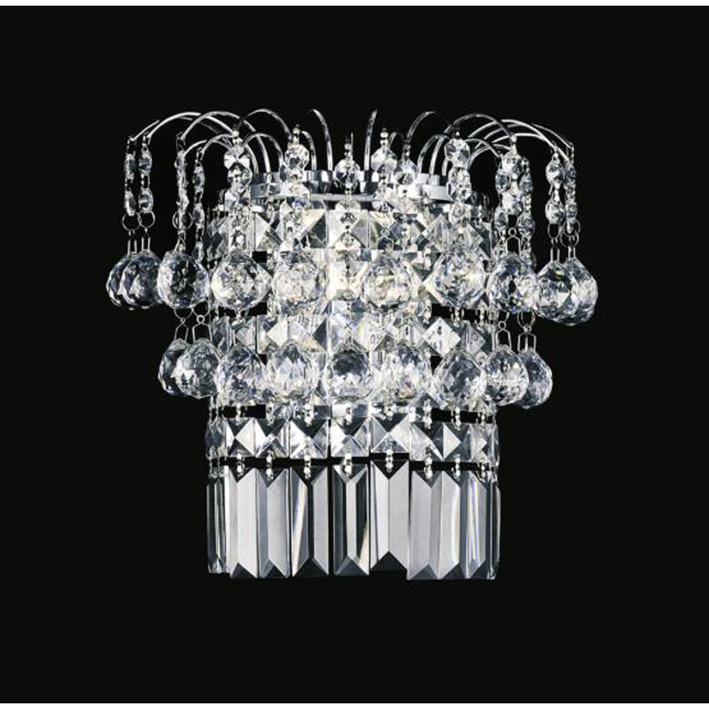 Prism 2 Light Wall Sconce With Chrome Finish