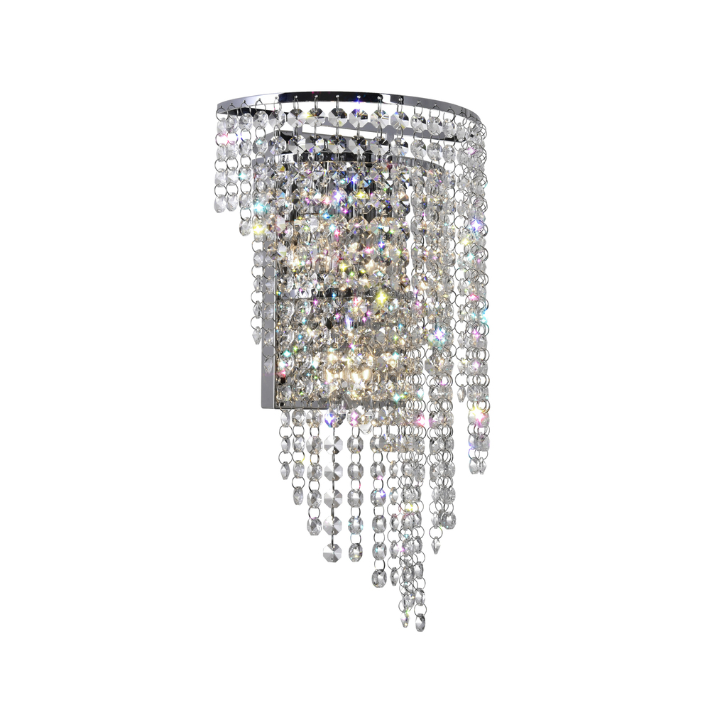 Prism 3 Light Wall Sconce With Chrome Finish
