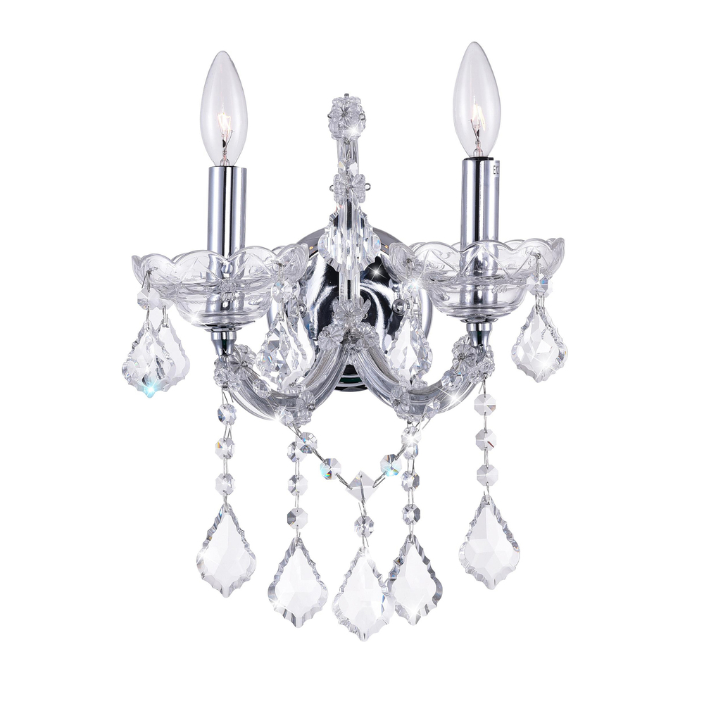 Maria Theresa 2 Light Wall Sconce With Chrome Finish