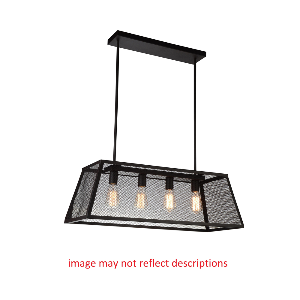 Macleay 4 Light Down Chandelier With Dark Brown Finish