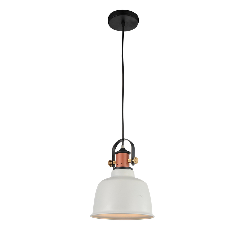 Tower Bell 1 Light Down Pendant With Black Finish