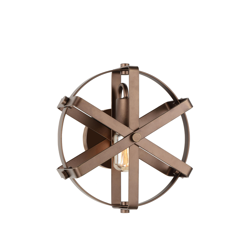Tessa 1 Light Wall Sconce With Brown Finish