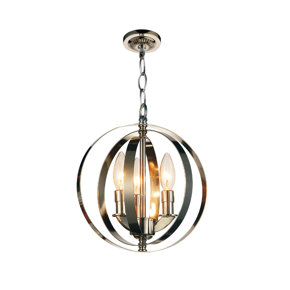 Delroy 3 Light Up Mini Pendant With Antique Brass Finish