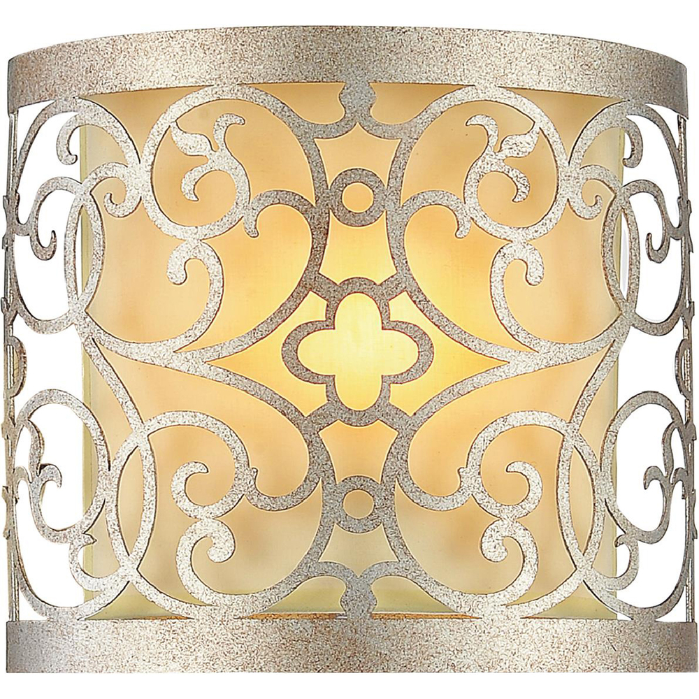 Alexandra 1 Light Wall Sconce With Rubbed Silver Finish