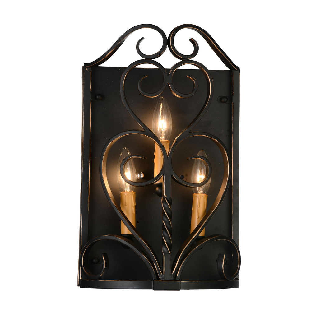 Branch 3 Light Wall Sconce With Autumn Bronze Finish