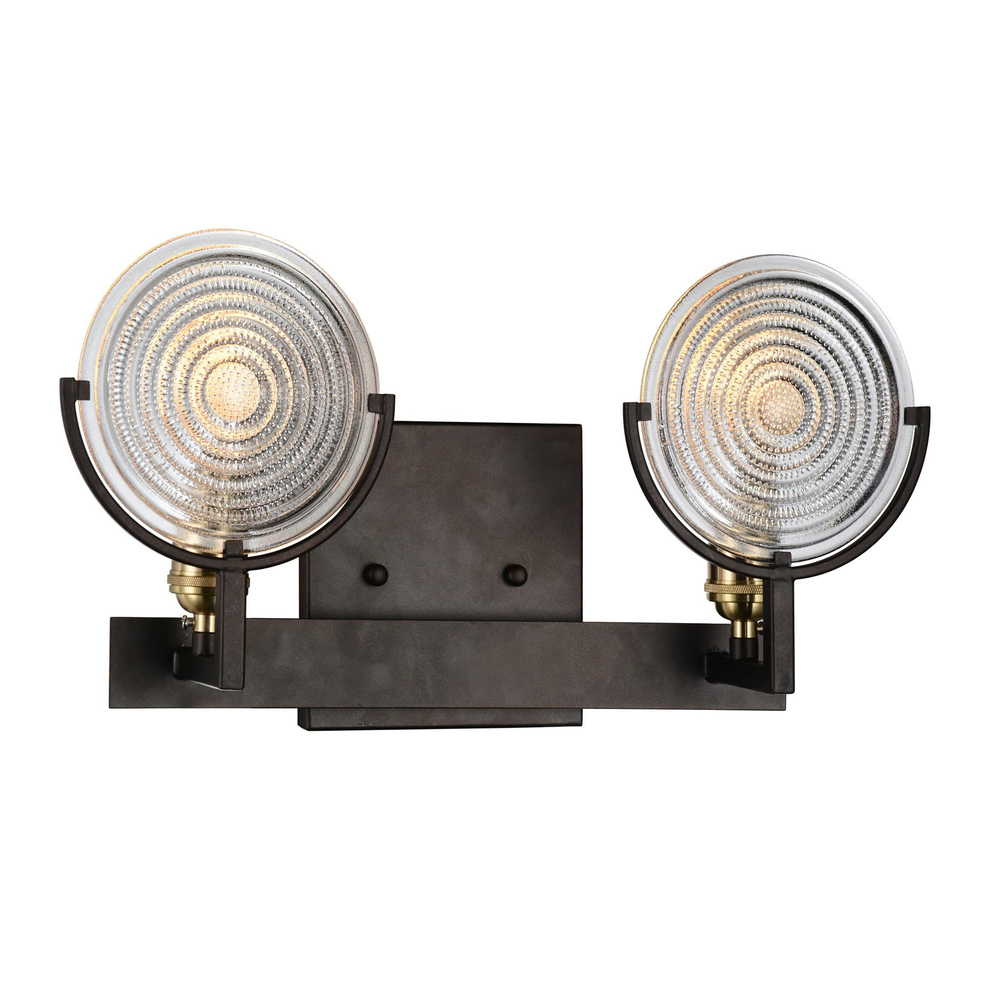 Bhima 2 Light Wall Sconce With Brown Finish