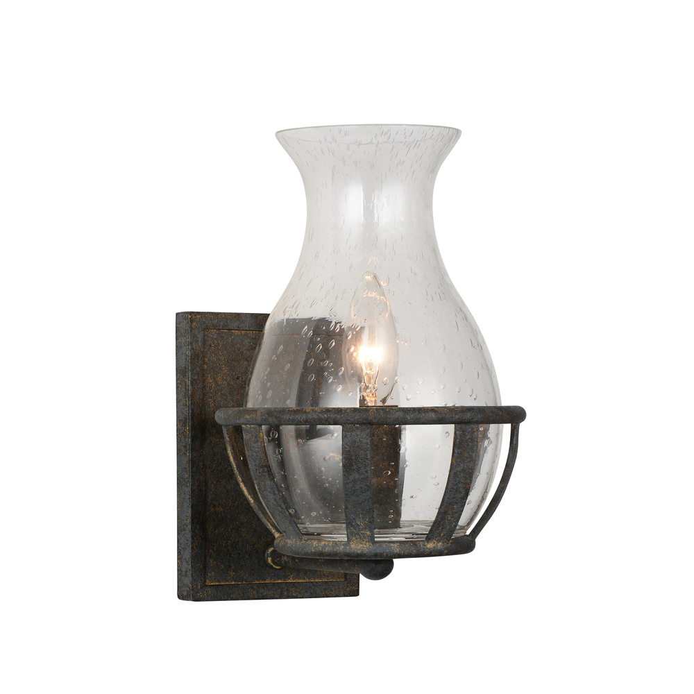 Imperial 1 Light Wall Sconce With Antique Black Finish