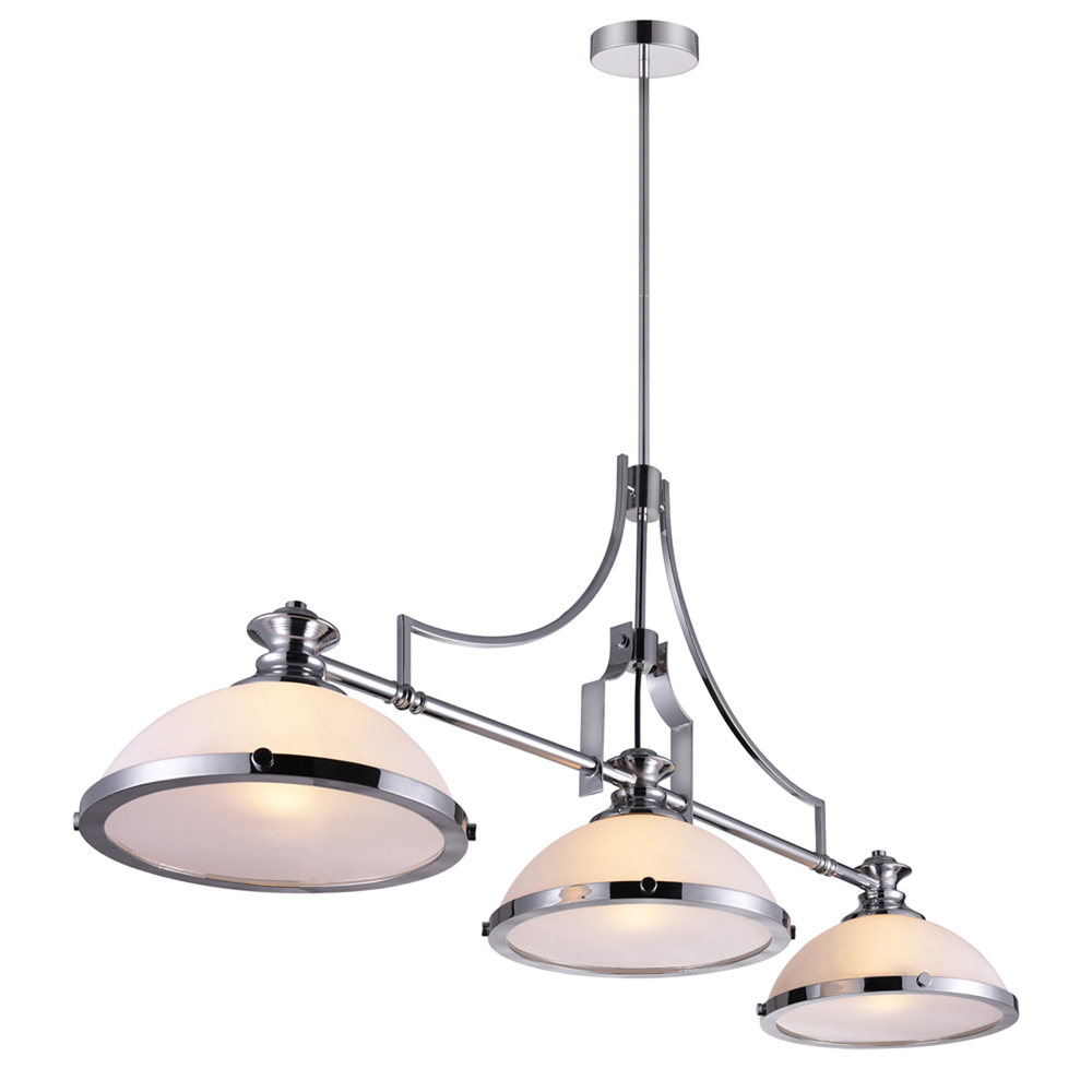 Detti 3 Light Island Chandelier With Chrome Finish