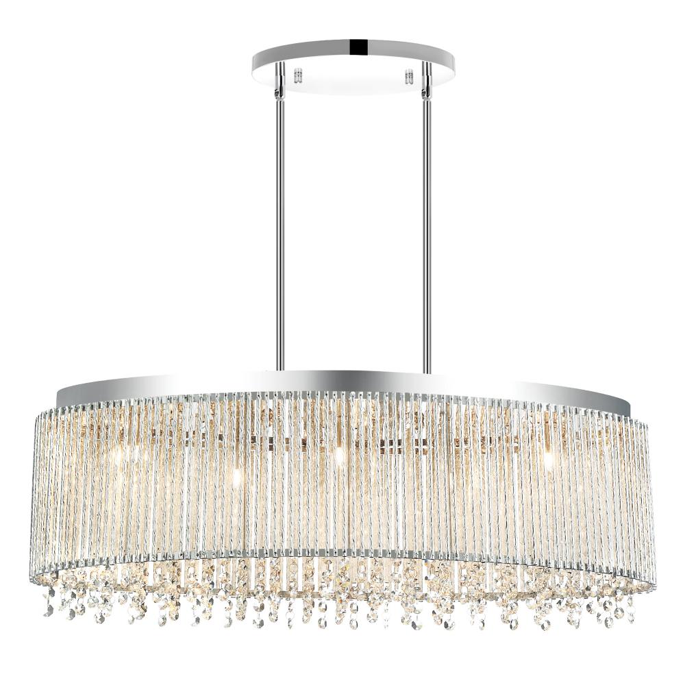 Claire 5 Light Drum Shade Chandelier With Chrome Finish