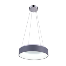 CWI Lighting 7103P18-1-167 - Arenal LED Drum Shade Pendant With Gray & White Finish
