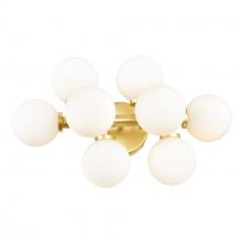  1020W18-8-602 - Arya 8 Light Wall Sconce With Satin Gold Finish