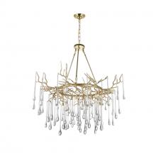  1094P43-12-620 - Anita 12 Light Chandelier With Gold Leaf Finish