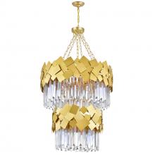 1100P24-10-169 - Panache 10 Light Down Chandelier With Medallion Gold Finish