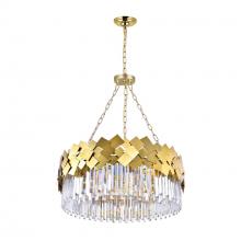  1100P32-8-169 - Panache 8 Light Down Chandelier With Medallion Gold Finish