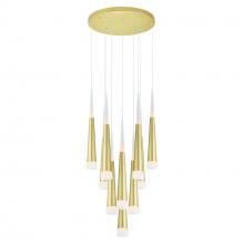  1103P16-10-602 - Andes LED Multi Light Pendant With Satin Gold Finish