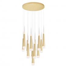  1103P20-13-602 - Andes LED Multi Light Pendant With Satin Gold Finish