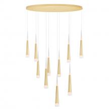  1103P40-10-602 - Andes LED Multi Light Pendant With Satin Gold Finish
