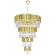  1112P40-34-169 - Deco 34 Light Down Chandelier With Medallion Gold Finish