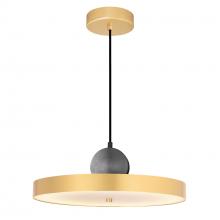  1156P16-625 - Saleen LED Pendant With Sun Gold & Black Finish