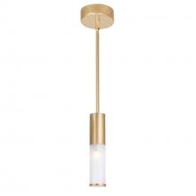  1221P5-1-625 - Pipes 1 Light Mini Pendant With Sun Gold Finish
