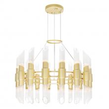  1269P32-32-602 - Croissant 32 Light Chandelier With Satin Gold Finish