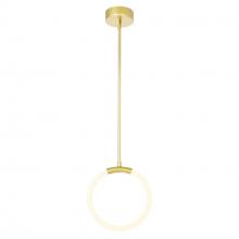  1273P10-1-602 - Hoops 1 Light LED Pendant With Satin Gold Finish
