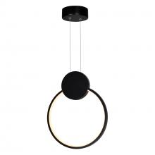  1297P12-1-101 - Pulley 12 in LED Black Mini Pendant