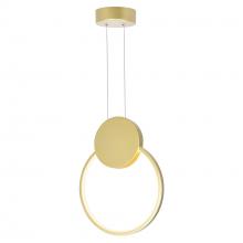  1297P12-1-602 - Pulley 12 in LED Satin Gold Mini Pendant