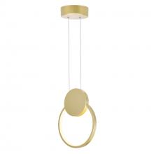  1297P8-1-602 - Pulley 8 in LED Satin Gold Mini Pendant