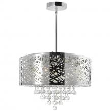  5008P22ST-R - Eternity 9 Light Drum Shade Chandelier With Chrome Finish