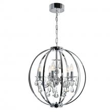  5025P22C-5 - Abia 5 Light Up Chandelier With Chrome Finish
