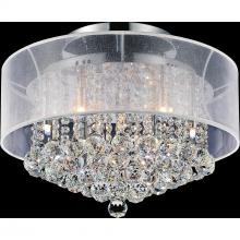 CWI Lighting 5062C20C (Clear + W) - Radiant 9 Light Drum Shade Flush Mount With Chrome Finish