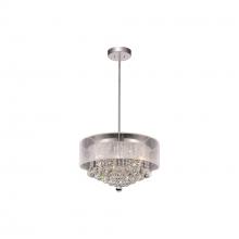 CWI Lighting 5062P20C (Clear + W) - Radiant 9 Light Drum Shade Chandelier With Chrome Finish